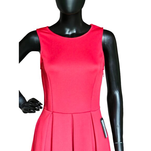 Red/Black Lace Hem Box Pleat - Dina Be - Picture 4 of 7